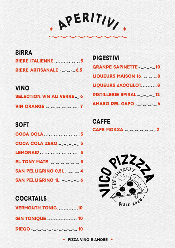 menu vico pizzzza